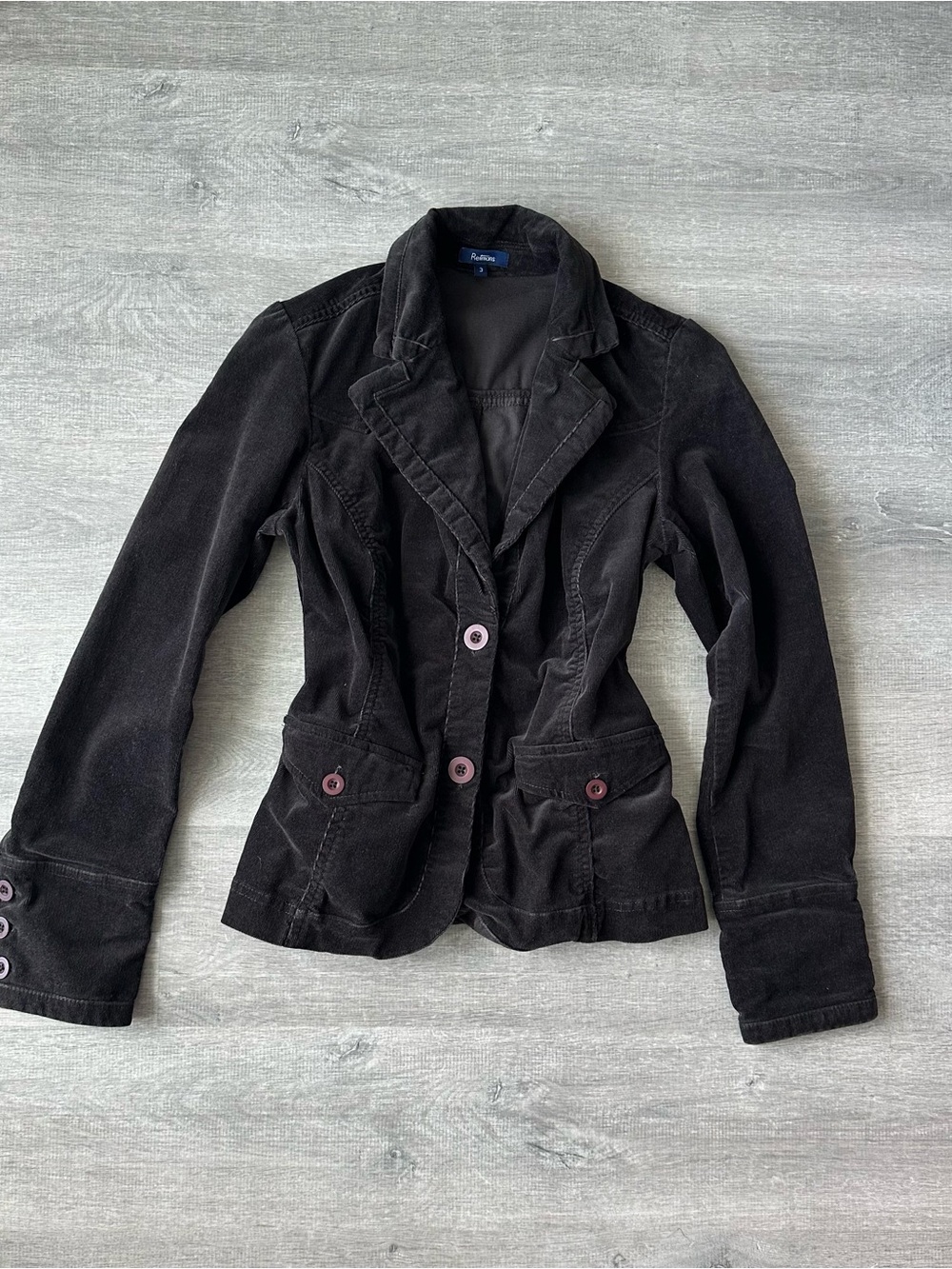 Vintage Reitmans Black Corduroy Blazer
